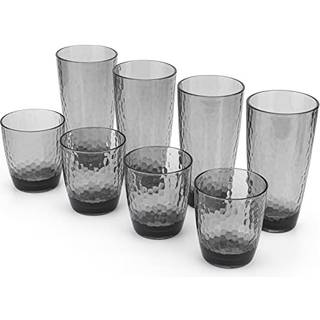 Koxin-Karlu hamrede 15 ounce og 26 ounce plast tumbler akrylglas s?t med 8 r?get gr?