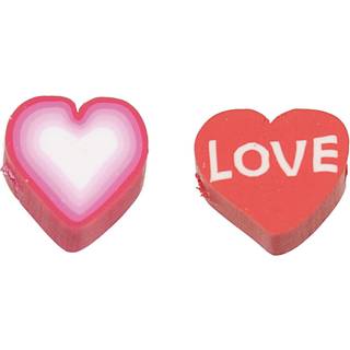 Herzen rot 10x11mm 6 Stück - Rot