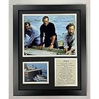 Jaws Movie Collectible | Indrammet foto collage v?gkunstindretning - 12 """" x15 """" | Legender d?r aldrig