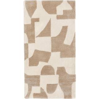 Håndtuftet uldtæppe Corin med høj-lav-struktur