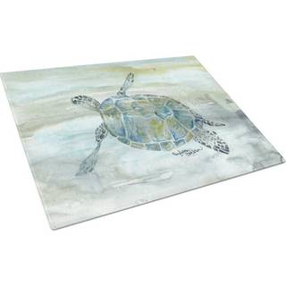 Carolines skatte SC2006LCB havskildpadde akvarelglassk?ringsplade Stor dekorativt tempereret glas k?kkensk?ring og serveringsplade stor st?rrelse