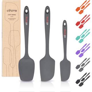 Elihome Chef Series 3 -stykke silikone spatel sæt - 600f varmebestandig ikke -stick gummi køkken skraber spatler til madlavning og blanding - BPA