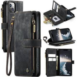 iPhone 15 Caseme C30 Multifunktionel Pung - Sort