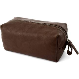 Brun California Toilettaske i Læder