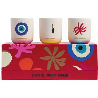 Assouline Candlelight And Scents - 'Travel Set From Home’ mini candles, set of three in multicolor Glass & Wax