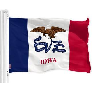 G128 IOWA IA STATE FLAG | 3x5 ft | Liteweave Pro Series Trykt 150D Polyester | Indendørs/udendørs livlige farver messing grommets tykkere og mere