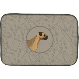 """" Caroline's Treasures CK2170DDM Border Terrier i køkkenvaskematerne 14x21 multicolor """"