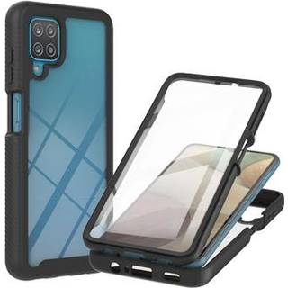 Samsung Galaxy A12 360 Beskyttelse Cover - Sort / Klar
