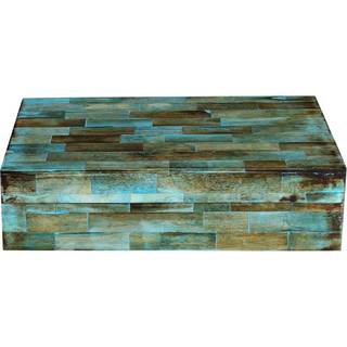 Handicrafts Hjem Håndlavet Verdigris Mønster Dekorativ Boks - Opbevaringsarrangør Dekor Centerpiece Hukommelse Hukommelsesbukser Hjemindretning -