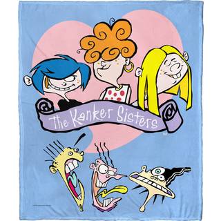 Northwest Cartoon Network - Ed EDD n Eddy Silk Touch t?ppet?ppe 50"""" x 60"""" Uh Oh Kranker Sisters