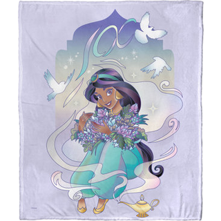 Northwest Disney 100 Silk Touch t?ppet?ppe 50"""" x 60"""" Celebration Jasmine
