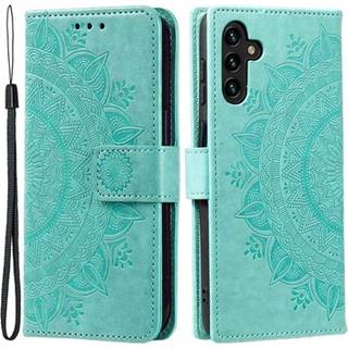 Samsung Galaxy A54 5G Mandala Series Etui med Pung - Grøn