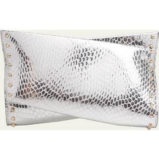 Christian Louboutin Loubitwist Small leather clutch - metallic - One Size