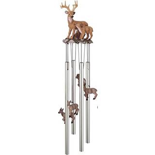 STEALSTREET SS-G-41636 VIND CHIME RUND TOPHEER MED FAWN BABY GARDEN DECORATION WINDCHIME