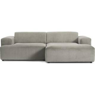 Hjørnesofa i riflet fløjl Melva (3-personers)