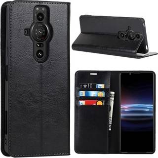 Sony Xperia Pro-I Læderpung med Stativ - Sort