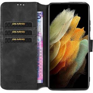 DG-Ming Wallet 3-kort Samsung Galaxy S21 Ultra  - sort