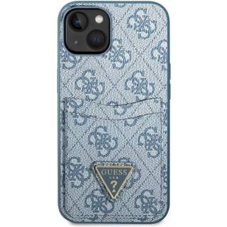 Guess iPhone 13 mini blå hardcase 4G trekantlogo med kortplads