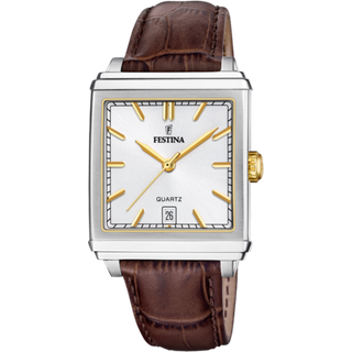 Festina F20681/4 Herrenuhr Rechteckig Zweifarbig mit Lederband