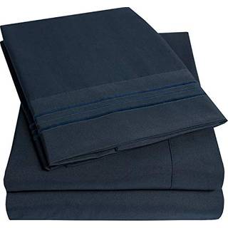 1500 Supreme Collection California King Sheet Sets Navy Blue - Luxury Hotel Bed Seng