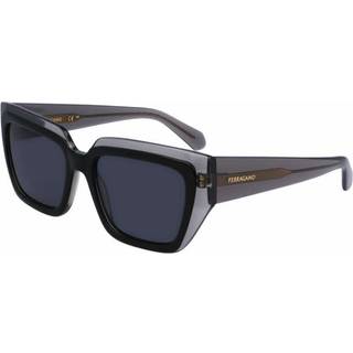 Ferragamo Kvinde SF2002S 024 Solbriller Acetat Grå Firkantet Normal Normal