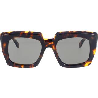 Retrosuperfuture Unisex ZYS Piscina burnt havana Solbriller Acetat Havana Grå Firkantet Normal