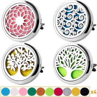 4 pcs bil diffusor udluftning klip 30 mm essentiel olie bil diffusor aromaterapi diffusor bil udluftning klip med 40 filt puder bilolie diffusore
