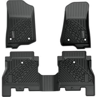 Lasfit gulvm?tter passer til 2018-2024 Jeep Wrangler JL Ubegr?nset 4-d?rs kun (ikke egnet til JK eller 4XE) TPE All Weather Car Loans Custom Fit