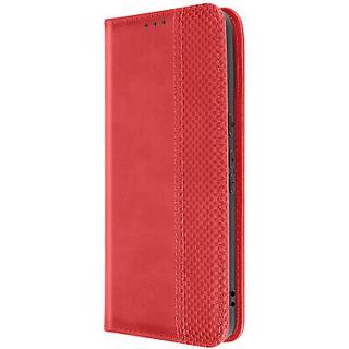 Google Pixel 8 Pro Wallet Case Checkerboard Pattern Geo Collection Rød