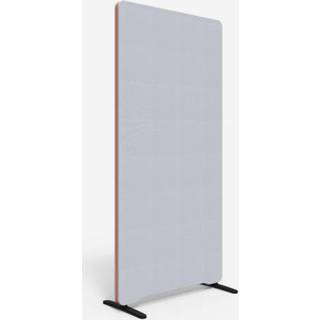 Lintex Edge Floor skærmvæg 80x165cm lys grå med orange liste