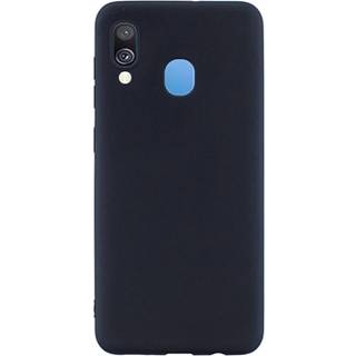Anti-Fingeraftryk Mat Samsung Galaxy A40 TPU Cover - Sort