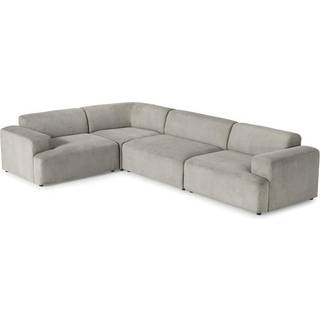 Stort hjørnesofa Melva (4-personers) i riflet fløjl