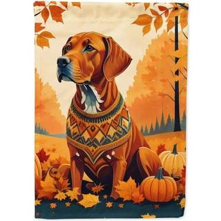 Caroline's Treasures DAC1077CHF Vizsla Fall House Flag stor veranda ærme pol dekorativt uden for gårdskunster Artwork Wall Hanging Polyester Hous