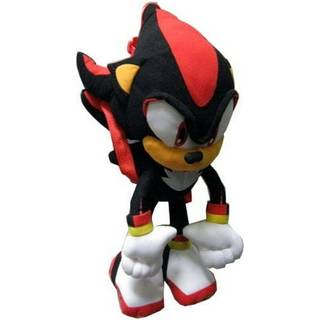 Sonic the Hedgehog Shadow plysrygsæk - Sort 24-tommer dukke-rygsæk med lynlås og justerbare stropper (Licenseret)