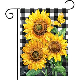 Briarwood Lane rutede solsikker Spring Garden Flag Floral Everyday 12.5 """" X18 """"