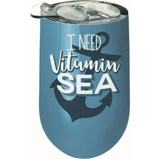 Spoontices 16938 Jeg har brug for vitaminhavet rustfrit vin tumbler bl?