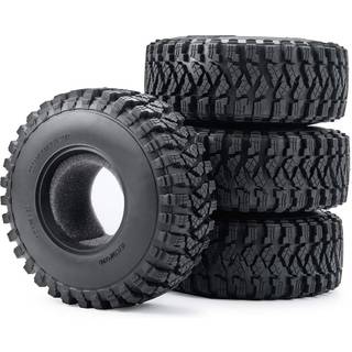RCLIONS 4 stk. 2,2inch 125 mm RC Crawler Wheel D?k d?k med skumindsats til 1/10 RC CAR Axial SCX10 WRAITH RR10 TRX4