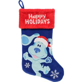 Ruz Blues ledetråd 20 """" Applique julestrømpe Gaveholder til strømpe stuffere indendørs boligindretning og ferie dekoration blå