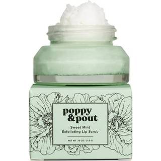 Valmue og pout Natural Lip Scrub Moisturizing Sugar Scrub for Dry Lips Lip Scrubber Exfoliator Med essentielle olier glatter og hydrerer l?ber i