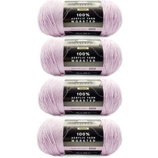 Arteza Akrylgarn til h?kling af 4 x 200 -G Skeins of Worsted Yarn til strikning Lugter Lilacs A403 Machine vaskbare strikning af h?klet forsyning