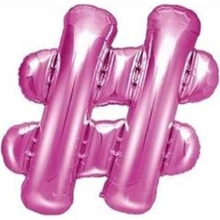 1 stk. Folieballon Hashtag Hot Pink 35 cm – Perfekt til Festlig Dekoration