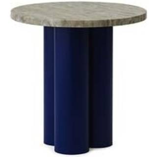 Normann Copenhagen Dit Coffee Table Sidebord - Bright Blue Travertine Silver
