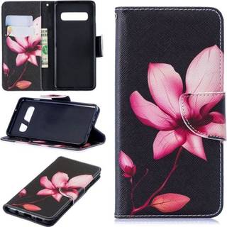 Samsung Galaxy S10 mønstret læder flip etui - Blomst
