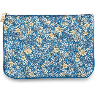 Fan Palm Blue Flower Clutch