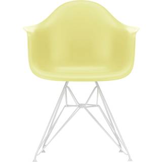 Vitra - Eames RE Plastic Armchair DAR 92 Citron, White Base - Spisebordsstole - Charles & Ray Eames - Gul - Metal/Plast