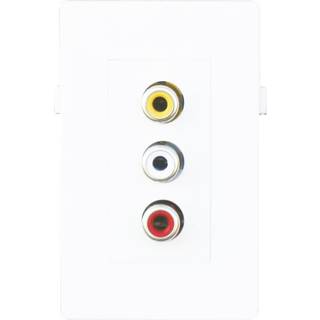 AV Composite + Stereo audio vægstik til LK FUGA® | Hvid