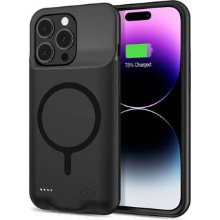 iPhone 15 Pro Tech-Protect Powercase Batteri Bagside Cover 7000 mAh - MagSafe Kompatibel - Sort
