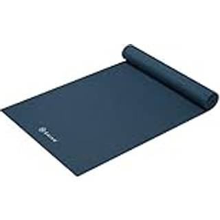 Gaiam Yoga Mat Premium Fast Farve Vendbar ikke -slip?velse & fitness Mat til alle typer Yoga Pilates & Floor Workouts Marine 6mm