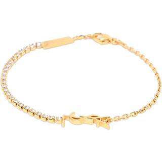 Saint Laurent Cassandre embellished bracelet - gold - S