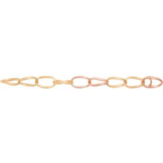OLE LYNGGAARD COPENHAGEN Armlænke Love kraftig satineret 18 karat - 6 led rødguld og 3 led rosaguld - 18 cm
